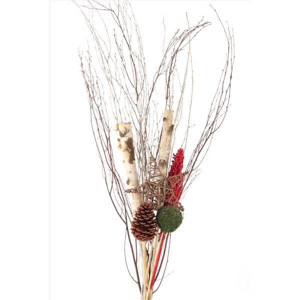 Second Nature Second Nature Multicolored Winter Birch Arrangement Bouquet Centerpiece 48 in. 08440 - main